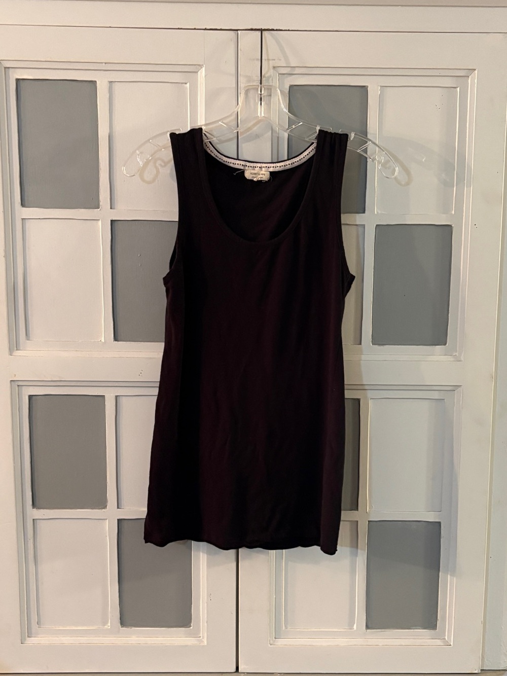 Heart Hips Black Scoop Neck Tank Top